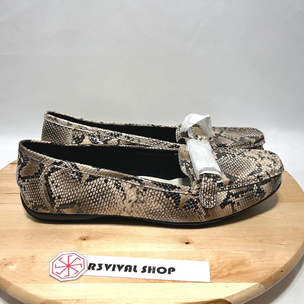 Anne Klein Akosaka iFlex Neutral-Toned Snakeskin Pattern Flats NWOB - 10